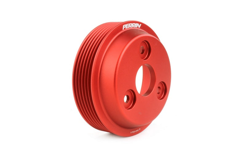 Perrin 15-22 Subaru WRX / 14-18 FXT / 18-21 Crosstrek Lightweight Water Pump Pulley - Red - Racecraft Industries