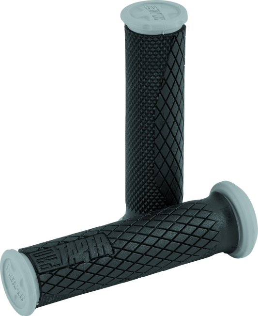ProTaper Full Diamond Dual Density ATV Grips - Black/Gray - Racecraft Industries