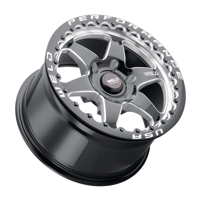 Weld S909 17x10 Ventura 6 Beadlock 6x139.7 ET25 BS6.50 Gloss BLK MIL DIA 106.1 - Racecraft Industries