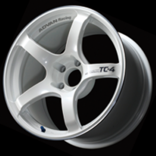 Advan TC4 17x8.0 +38 5-114.3 Racing White Metallic & Ring Wheel - Racecraft Industries