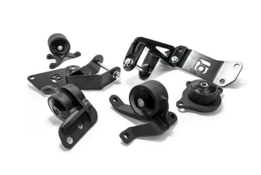 Innovative 01-05 Civic K-Series Black Steel Mounts 75A Bushings (Not K24 Trans) - Racecraft Industries