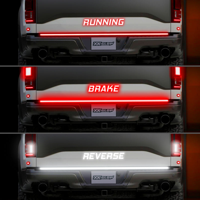 XK Glow Truck Tailgate Light w/ Chasing Turn Signal & Built-in Error Canceller - 3rd gen 48in - Racecraft Industries