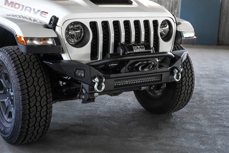 DV8 Offroad 18-23 Jeep Wrangler JL / 20-23 Jeep Gladiator JT FS-7 Mid-Width Winch Front Bumper - Racecraft Industries