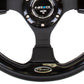 NRG Reinforced Steering Wheel (320mm) Blk w/Gloss Black Trim - Racecraft Industries