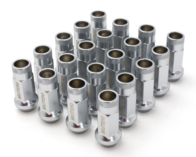 Wheel Mate 12x1.50 48mm Muteki SR48 Satin Silver Open End Lug Nuts - Racecraft Industries