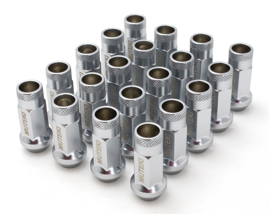 Wheel Mate 12x1.50 48mm Muteki SR48 Satin Silver Open End Lug Nuts - Racecraft Industries