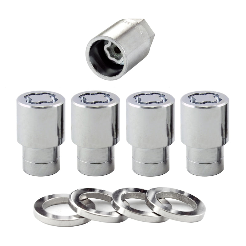 McGard Wheel Lock Nut Set - 4pk. (Reg. Shank Seat) M12X1.5 / 13/16 Hex / 1.38in. Length - Chrome - Racecraft Industries