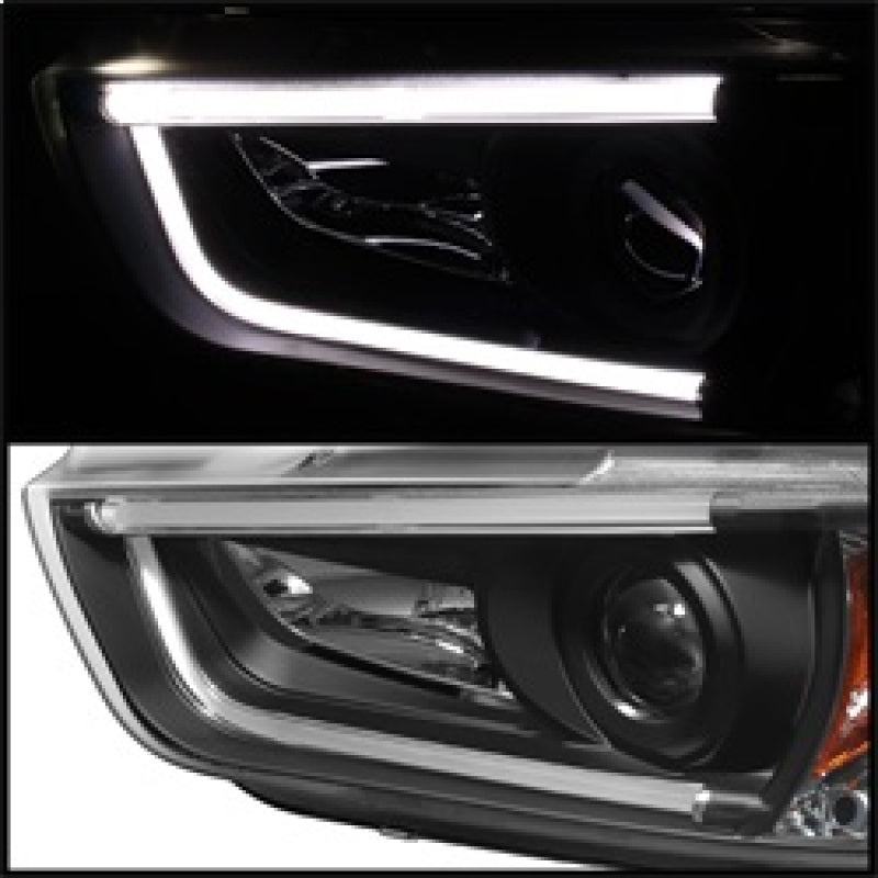Spyder Dodge Charger 11-14 Projector Headlights Halogen - Light Tube DRL Blk PRO-YD-DCH11-LTDRL-BK - Racecraft Industries