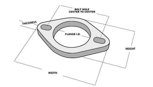 Vibrant 2-Bolt T304 SS Exhaust Flange (2.25in I.D.) - Racecraft Industries