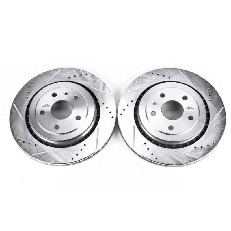 Power Stop 16-18 Cadillac ATS Rear Evolution Drilled & Slotted Rotors - Pair - Racecraft Industries