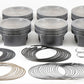 Mahle MS Piston Set SBF 284cid 3.572in Bore 3.543in Stroke 5.930in Rod .866 Pin-16cc 9.5 CR Set of 8 - Racecraft Industries