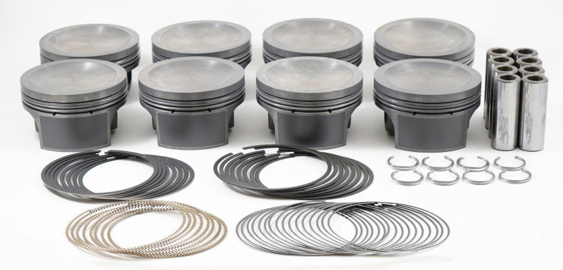 Mahle MS Piston Set SBF 284cid 3.572in Bore 3.543in Stroke 5.930in Rod .866 Pin-16cc 9.5 CR Set of 8 - Racecraft Industries