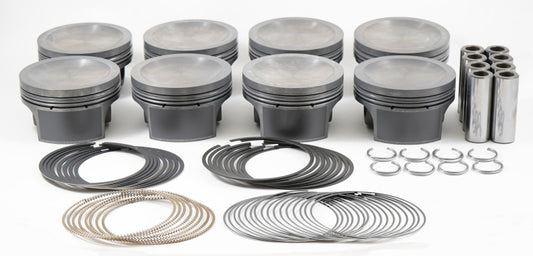 Mahle MS Piston Set SBF 284cid 3.572in Bore 3.543in Stroke 5.930in Rod .866 Pin-16cc 9.5 CR Set of 8 - Racecraft Industries