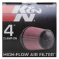 K&N Universal Air Filter (4in. Flange / 6in. Base OD / 4-5/8in. Top OD / 6in. Height) - Racecraft Industries