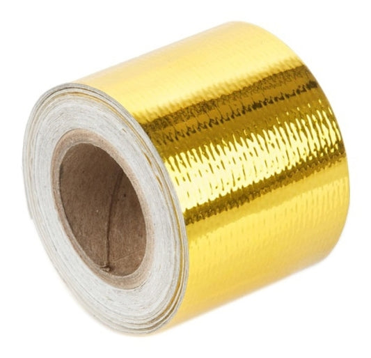 Torque Solution Gold Reflective Heat Tape Universal 2inx30ft - Racecraft Industries