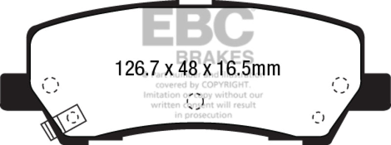 EBC 15+ Ford Mustang 2.3 Turbo Redstuff Rear Brake Pads - Racecraft Industries