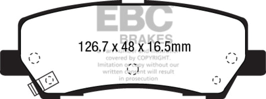 EBC 15+ Ford Mustang 2.3 Turbo Redstuff Rear Brake Pads - Racecraft Industries