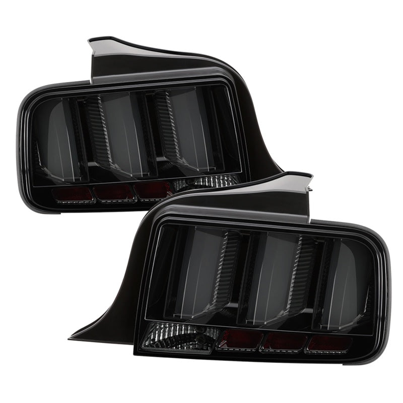Spyder 05-09 Ford Mustang (White Light Bar) LED Tail Lights - Smoke ALT-YD-FM05V3-LED-SM - Racecraft Industries