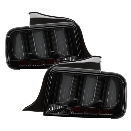 Spyder 05-09 Ford Mustang (White Light Bar) LED Tail Lights - Smoke ALT-YD-FM05V3-LED-SM - Racecraft Industries