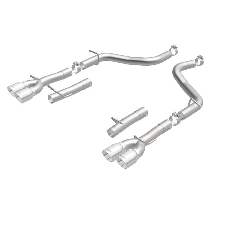MagnaFlow Axle-Back, SS, 2.5in, Quad Split Rear 3.5in Tip 2015 Dodge Challenger 3.6L V6 - Racecraft Industries