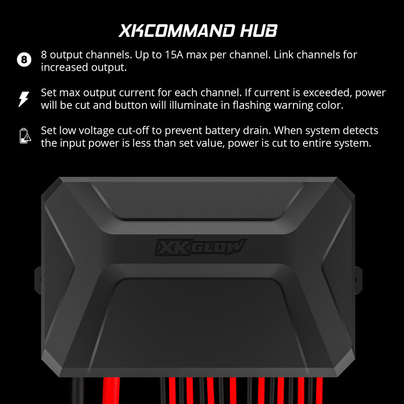 XK Glow XKcommand Bluetooth Switch Panel for Lights 12V Accessory Offroad - Racecraft Industries
