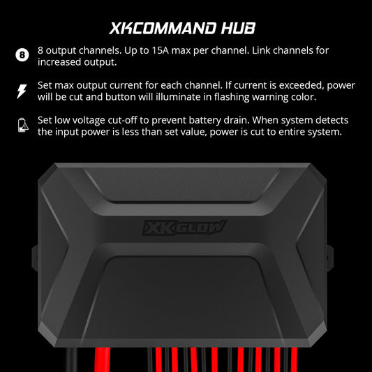 XK Glow XKcommand Bluetooth Switch Panel for Lights 12V Accessory Offroad - Racecraft Industries