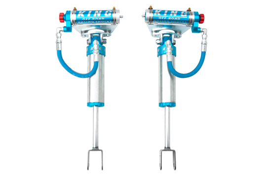King Shocks 2011+ Chevrolet Silverado 2500/3500/HD Front 2.5 Dia Remote Res Shock w/Adjuster (Pair) - Racecraft Industries