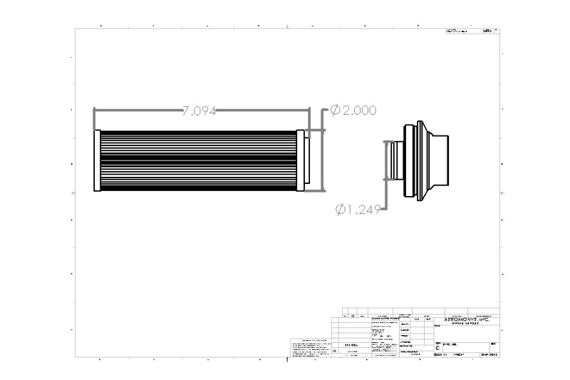 Aeromotive In-Line Filter - AN-16 10 Micron Microglass Element Extreme Flow - Racecraft Industries