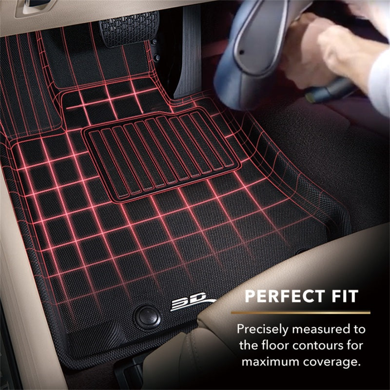 3D MAXpider 2015-2020 Dodge Challenger Rwd Kagu 1st Row Floormat - Black - Racecraft Industries