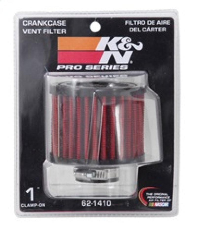 K&N 1 inch ID 3 inch OD 2.375 inch H Rubber Base Crankcase Vent Filter - Racecraft Industries