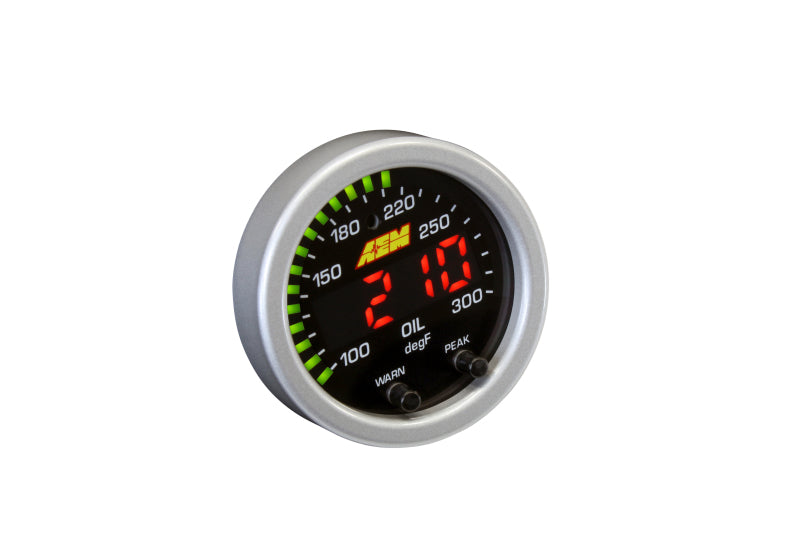 AEM X-Series Temperature 100-300F Gauge Kit (ONLY Black Bezel and Water Temp. Faceplate) - Racecraft Industries