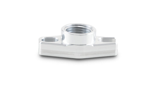 Vibrant 1/2in NPT Female 1.5in to 1.75in Bolt Hole Oil Drain Flange w/Crowfoot - Racecraft Industries