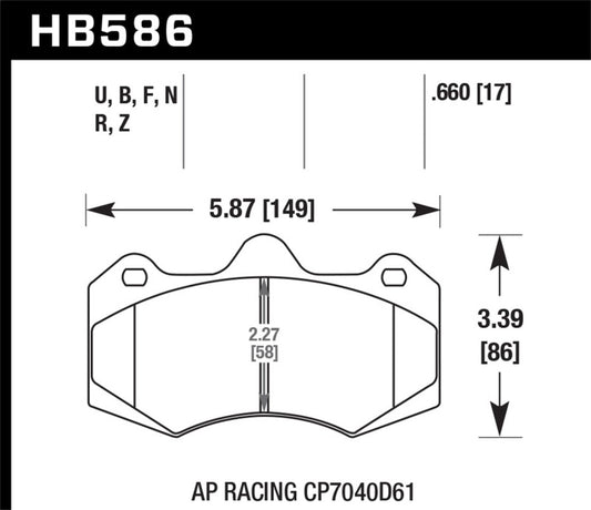 Hawk AP Racing CP7040 Performance Ceramic Street Brake Pads - Racecraft Industries