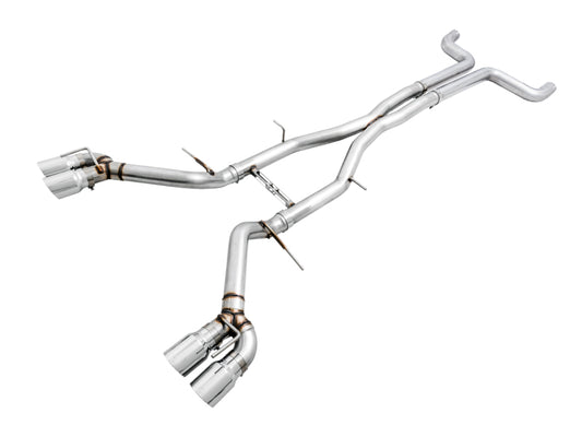 AWE Tuning 16-19 Chevy Camaro SS Non-Res Cat-Back Exhaust - Track Edition (Quad Chrome Silver Tips) - Racecraft Industries