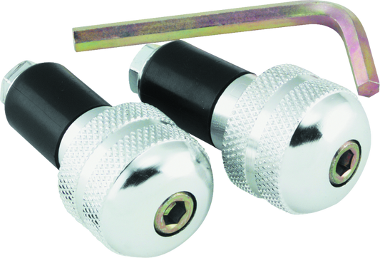 BikeMaster Anti Vibration Bar Ends - Silver - Racecraft Industries