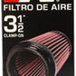 K&N Filter Universal Rubber Filter 3 1/2 inch Flange 4 5/8 inch Base 3 1/2 inch Top 7 inch Height - Racecraft Industries