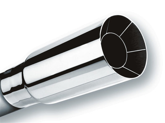 Borla Universal Polished Tip Single Round Intercooled (inlet 2 1/4in. Outlet 2 1/2in) - Racecraft Industries