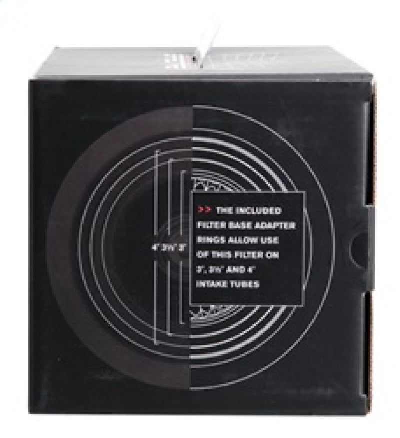 Spectre Adjustable Conical Air Filter 9-1/2in. Tall (Fits 3in. / 3-1/2in. / 4in. Tubes) - Black - Racecraft Industries