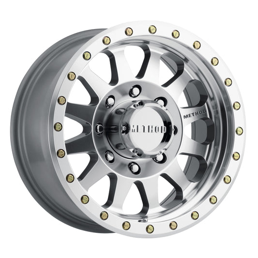 Method MR304 Double Standard 17x8.5 0mm Offset 8x6.5 130.81mm CB Machined/Clear Coat Wheel - Racecraft Industries