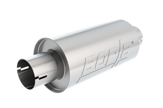 Borla S-Type Muffler 2.5in Inlet/Outlet 5in Round x 10in w/Notch - Racecraft Industries