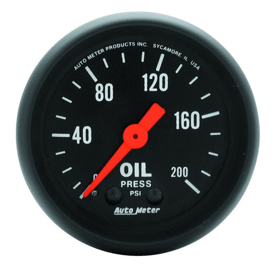 Autometer Z Series 52mm 0-200 PSI Mechanical Oil Pressure Gauge - Racecraft Industries