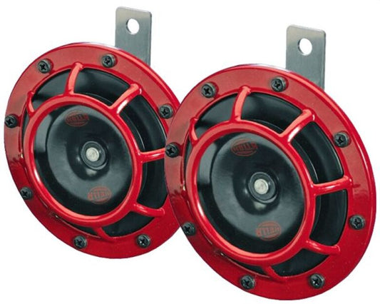 Hella Supertone Horn Kit 12V 300/500HZ Red (003399803 = 003399801) - Racecraft Industries