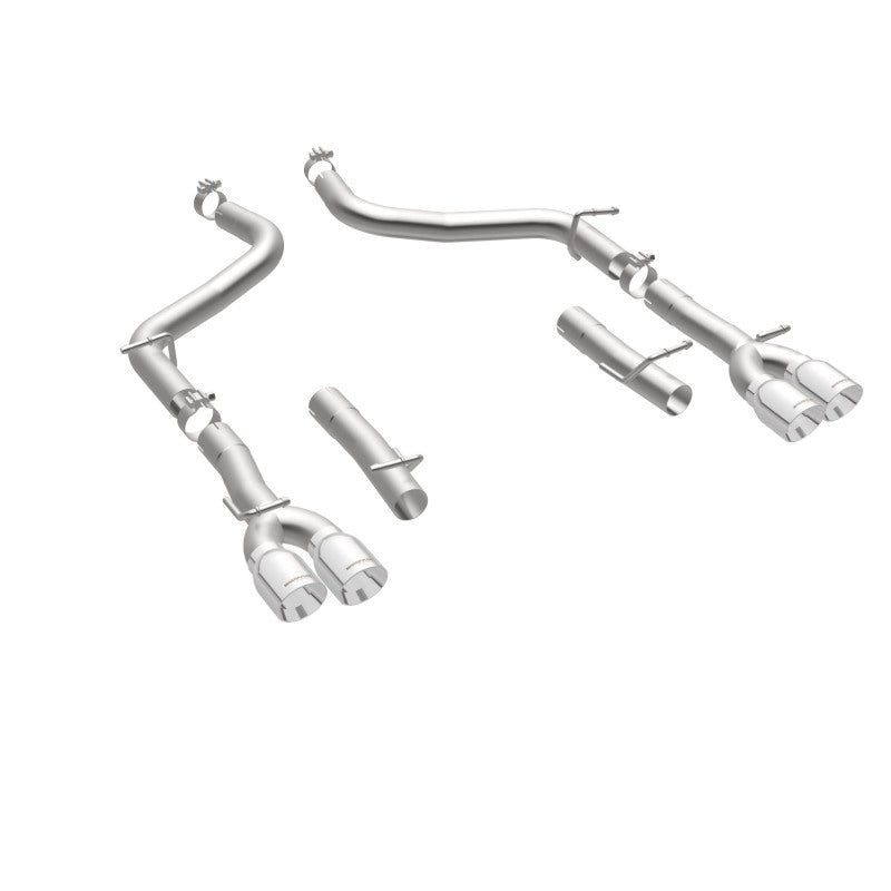 MagnaFlow Axle-Back, SS, 2.5in, Quad Split Rear 3.5in Tip 2015 Dodge Challenger 3.6L V6 - Racecraft Industries