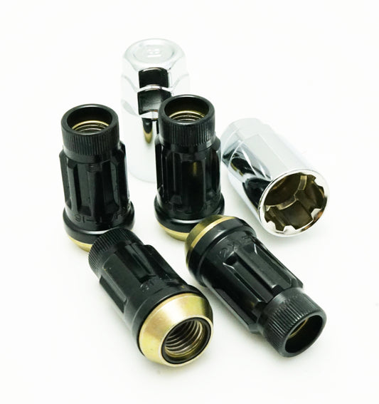 Wheel Mate Muteki SR45R Lug Nut Kit Lock Set 12x1.5 45mm - Black - Racecraft Industries