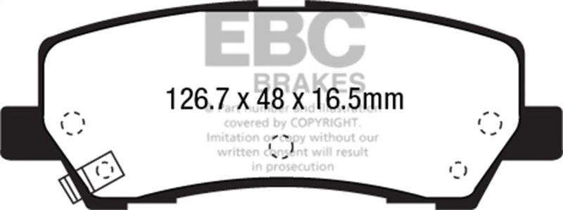 EBC 15+ Ford Mustang 2.3 Turbo Yellowstuff Rear Brake Pads - Racecraft Industries