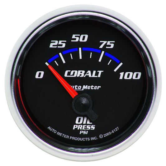Autometer Cobalt 52mm 100 PSI Short Sweep Electric Oil Pressure Gauge - Racecraft Industries