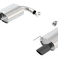Borla S-Type Rear Section 15-17 Ford Mustang GT 5.0L V8 MT/AT 2.5in pipe 4in tip (Black Chrome) - Racecraft Industries