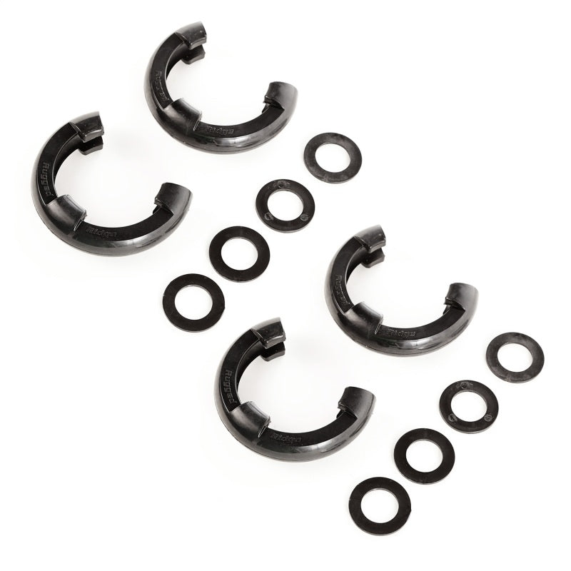 Rugged Ridge 3/4in Black D-Ring Isolator Kit - Racecraft Industries