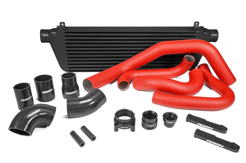Perrin 22-23 Subaru WRX Front Mount Intercooler Kit (Red Tubes & Black Core) - Racecraft Industries