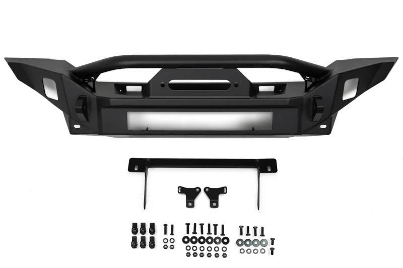 DV8 Offroad 18-23 Jeep Wrangler JL / 20-23 Jeep Gladiator JT FS-7 Mid-Width Winch Front Bumper - Racecraft Industries